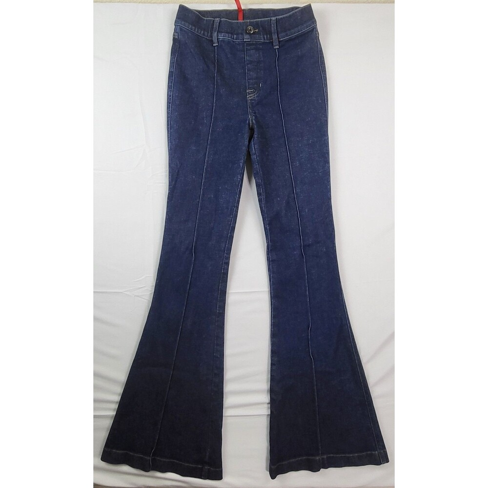 Spanx Flare Bell Bottom Skinny Jeans Women's Small Denim Blue Very Rare NWOT